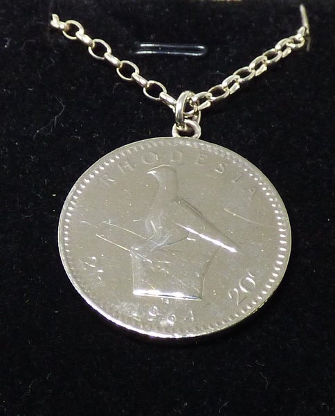 Pendant made from 1964 Rhodesian 20 cent coin Carousel 1