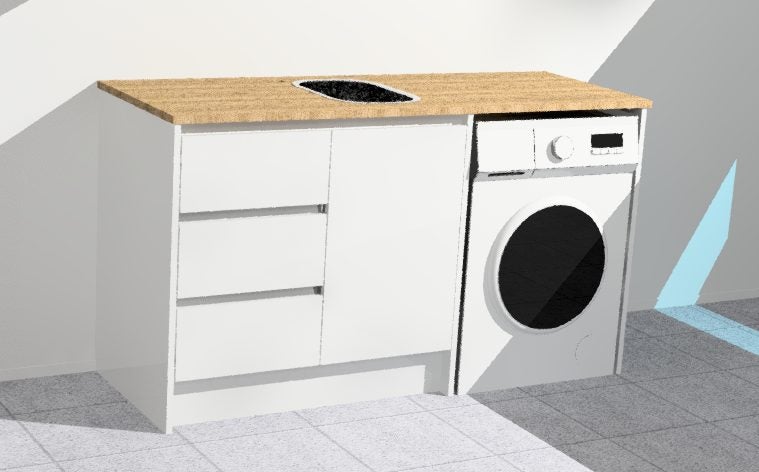 Kitchenette / Laundry Unit. new 1700-mm wide Carousel 8