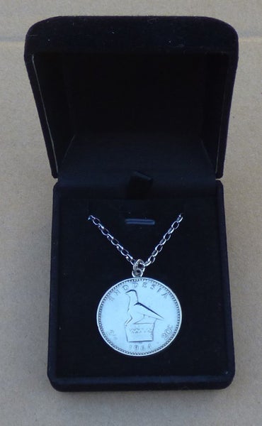 Pendant made from 1964 Rhodesian 20 cent coin Carousel 2