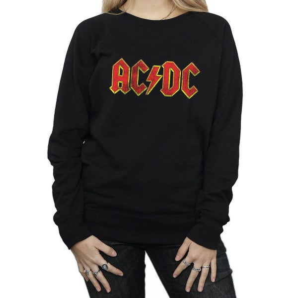 AC/DC Womens/Ladies Distressed Logo Cotton Carousel 1