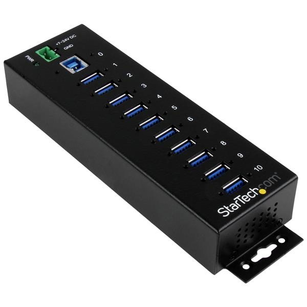 10-Port Industrial USB 3.0 Hub - ESD and Surge Protection Carousel 1