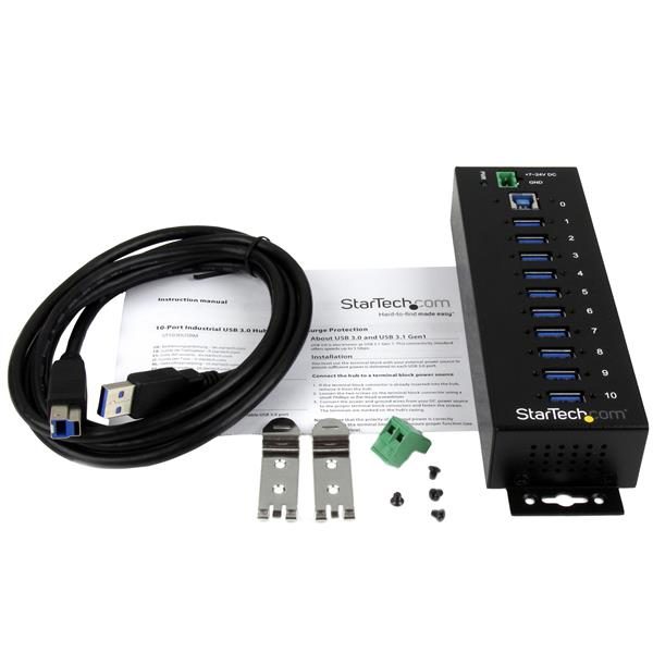 10-Port Industrial USB 3.0 Hub - ESD and Surge Protection Carousel 2