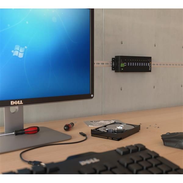 10-Port Industrial USB 3.0 Hub - ESD and Surge Protection Carousel 5