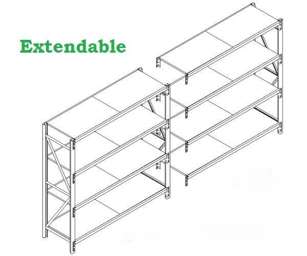 Garage Storage Warehouse Shelving - 3.5m L x 2m H x 500mm 250kg per level! Carousel 4