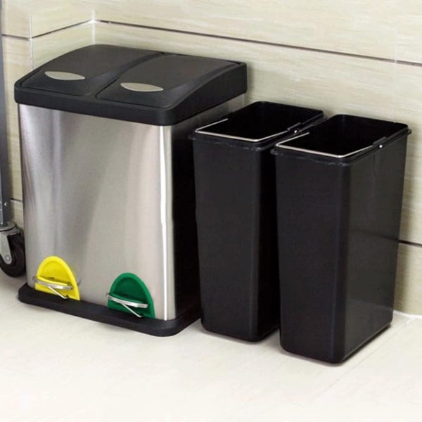 30L Dual Compartment Trash Can Carousel 2