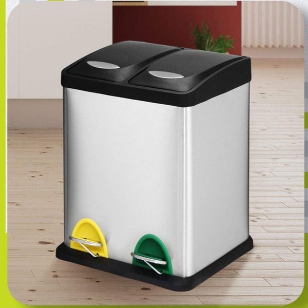 30L Dual Compartment Trash Can Carousel 7