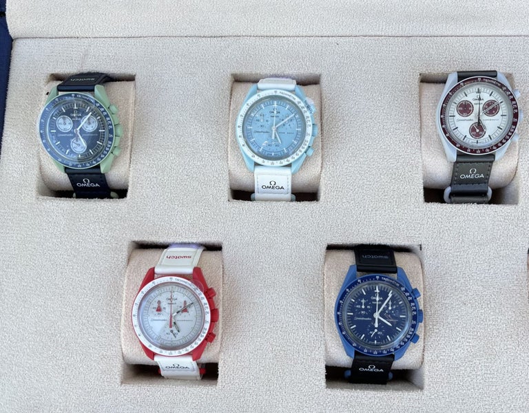 Swatch Omega Complete Moonswatch Set of 11 Watches in Case UNWORN Boxes & Papers Carousel 8