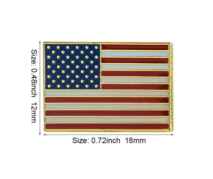 USA America Flag Lapel Enamel Pin American Badge Carousel 1