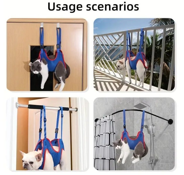 Dog Grooming Hammock, Cat Hanging Harness Cat Grooming Sling Holder Carousel 9