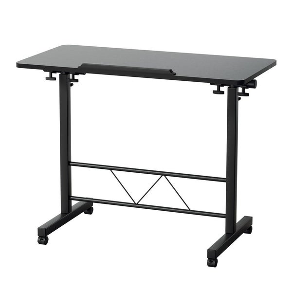 Artiss Laptop Desk Table Height Adjustable Wooden Bed Side Tables 80CM Black Carousel 1