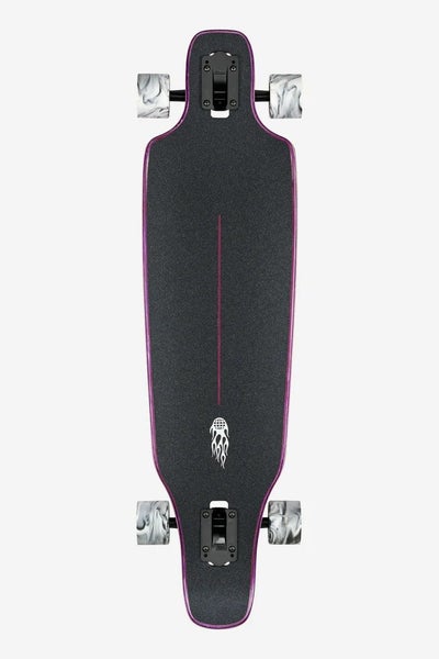 Globe Outlier Drop Through Longboard Purple Flames 36" Carousel 2