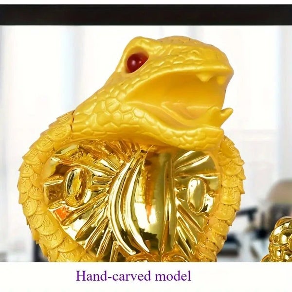 Lucky Golden Snake Ornament Twelve Zodiac Signs Cute New Year Mascot Carousel 5