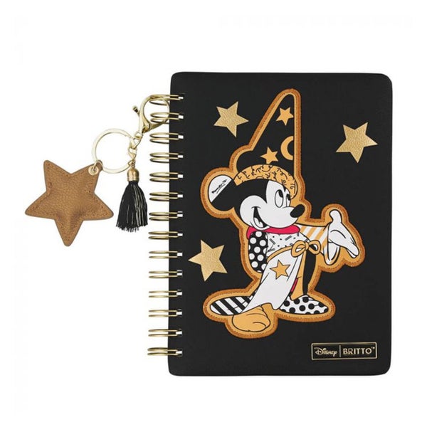 Disney by Britto Midas Faux Leather Notebook - Sorcerer Mickey Carousel 1