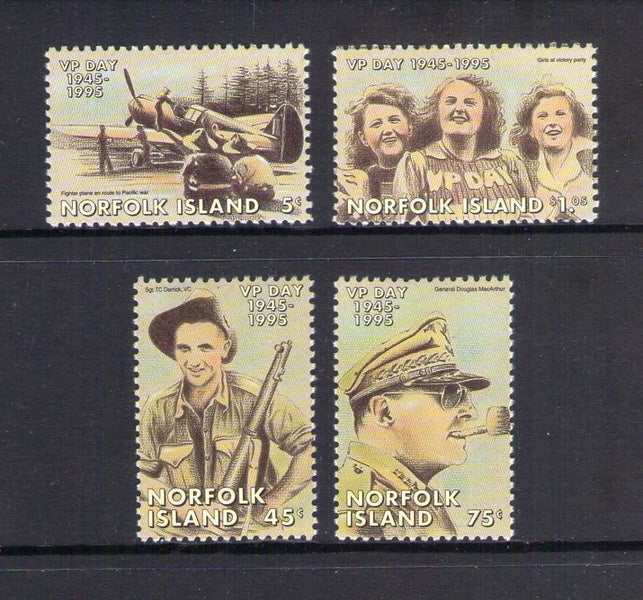 Norfolk - 1995 WWII Victory in the Pacific Set (4) - UHM - 602/5 Carousel 1