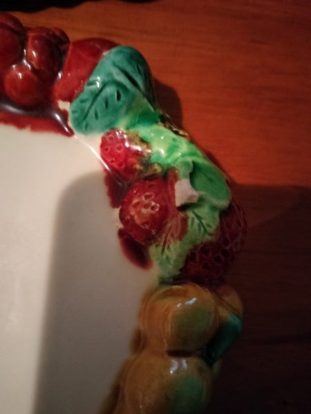 Vintage Fitz and Floyd fruit pattern lamp or candle bases Carousel 6