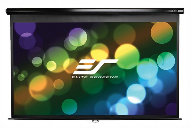 Elite Screens M109UWX 109" 16:10 Manual Pull Down Screen Carousel 1