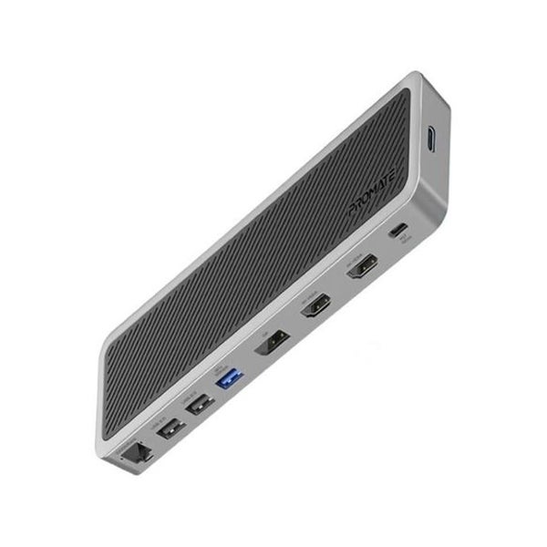 Promate 12-In-1 Multi-Port Hub - Silver/Black (APEXHUB) Carousel 1