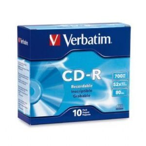 Verbatim CD-R 700MB 10Pk Slim Case 52x Carousel 1