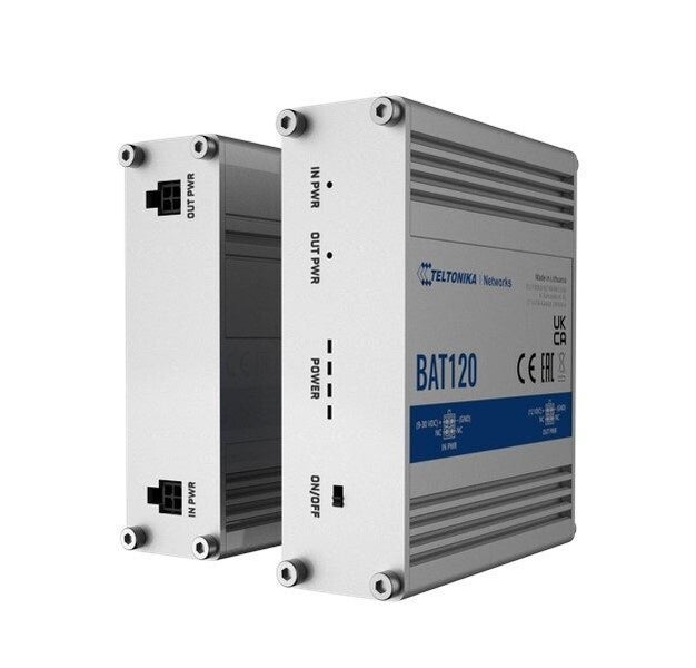 Teltonika Two 4-pin DC ports Power Supply, DIN rail and surface mounting options Carousel 4