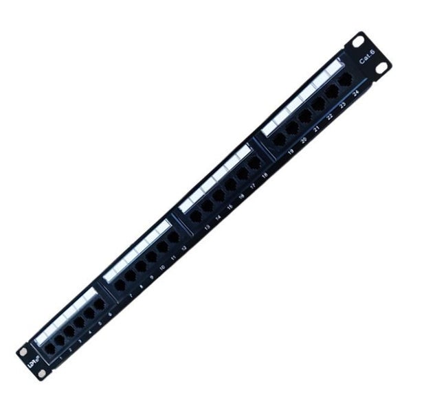 LDR 24 Port Cat6 Patch Panel Rack Mount - 1U Carousel 1