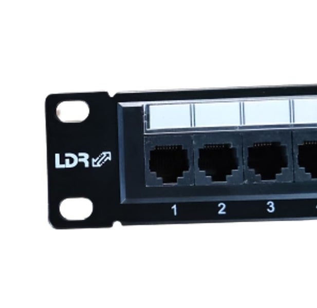 LDR 24 Port Cat6 Patch Panel Rack Mount - 1U Carousel 3