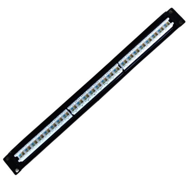 LDR 24 Port Cat6A UTP Patch Panel Rack Mount - 1U Carousel 2