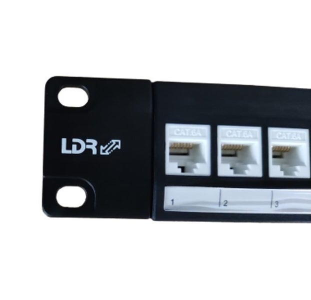 LDR 24 Port Cat6A UTP Patch Panel Rack Mount - 1U Carousel 3