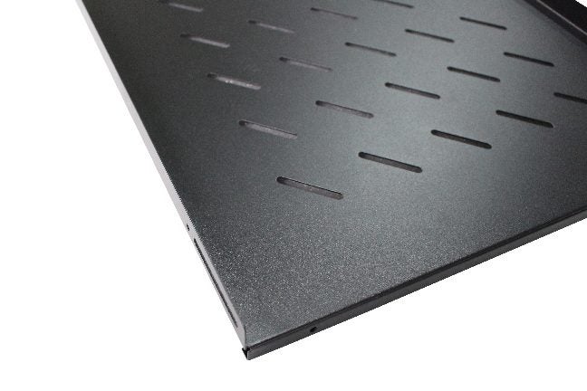 LDR Fixed 1U 550mm Deep Shelf Recommended for 19' 800mm Deep Cabinet - Black Met Carousel 2