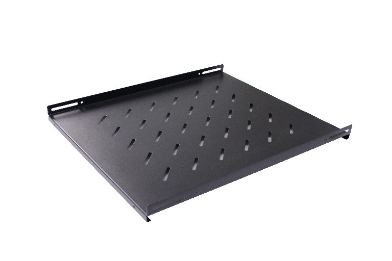 LDR Fixed 1U 550mm Deep Shelf Recommended for 19' 800mm Deep Cabinet - Black Met Carousel 4