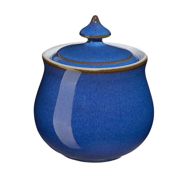 Denby Imperial Blue Covered Sugar Bowl Carousel 1