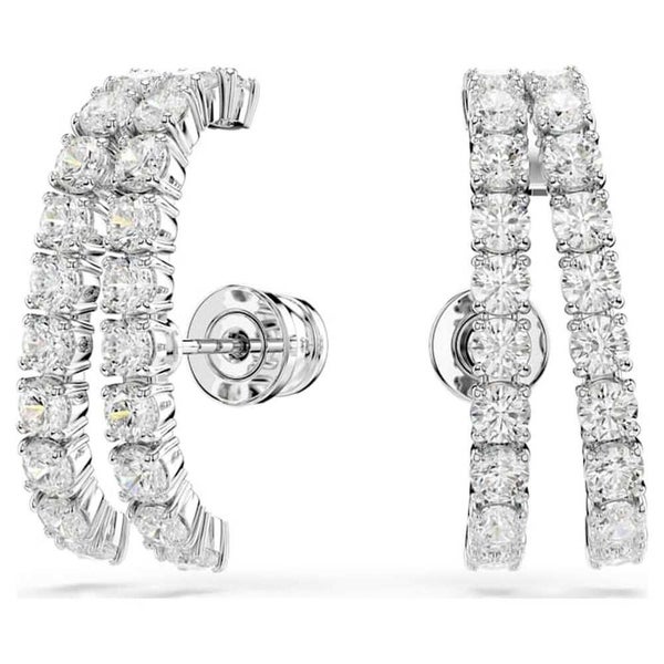 Swarovski Matrix Ear Cuffs w / Rhodium Plate White Carousel 3