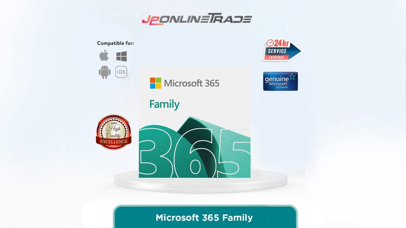 Microsoft Office 365 Family for 6 People 1 Year Subscription - Digital License Carousel 1