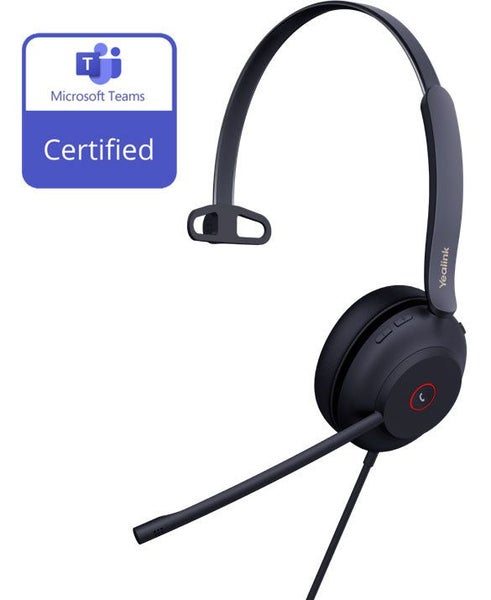 Yealink UH37 Microsoft Teams Certified USB Wired Headset / Mono / USB-A 2.0 /... Carousel 1