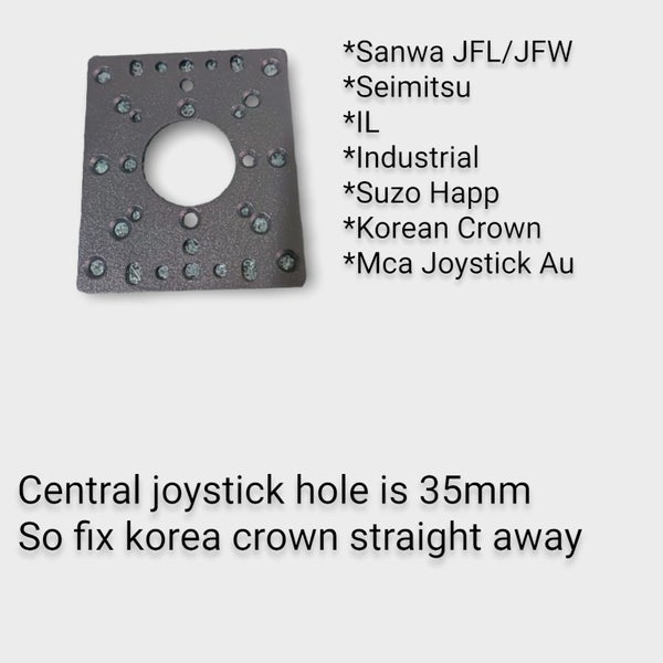 Universal Joystcik Mounting Plate. perfect for Mca. sanwa, semitsu. IL. Happ. Carousel 2