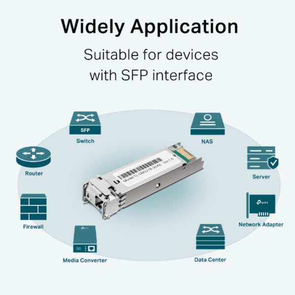 TP-Link 1000Base-BX WDM Bi-Directional SFP Module (TL-SM321B-2) TX: 1310nm / ... Carousel 3