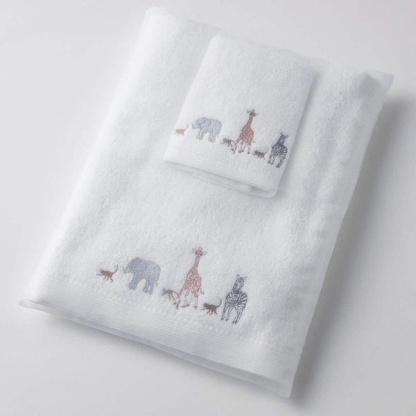 Pilbeam Jiggle & Giggle - Zoo Life Bath Towel & Face Washer Set Carousel 1