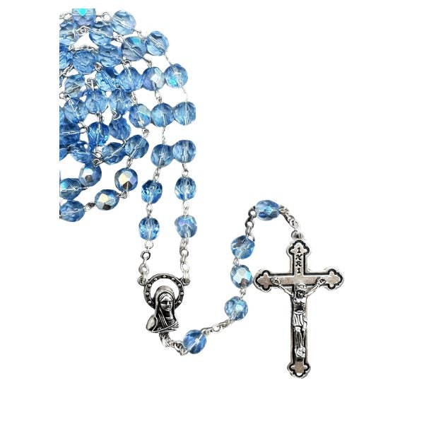Rosary Beads Crystal Ab 7mm - Blue Carousel 1