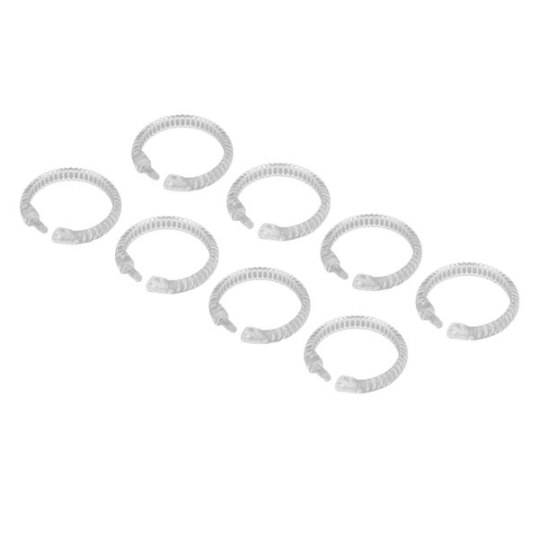 curtain rod rings 24Pcs Curtain Rings ABS Transparent O Shape Shower Curtain Carousel 1