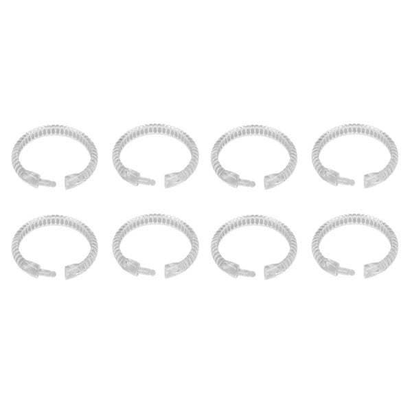 curtain rod rings 24Pcs Curtain Rings ABS Transparent O Shape Shower Curtain Carousel 2