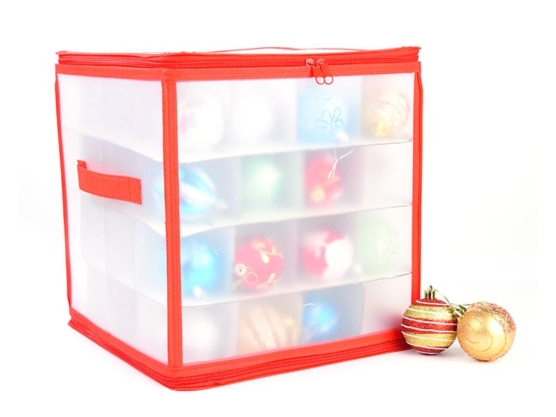 Christmas Bauble Storage Bag Xmas Storage Box Xmas Baubles Holder Zipped Bag Carousel 1