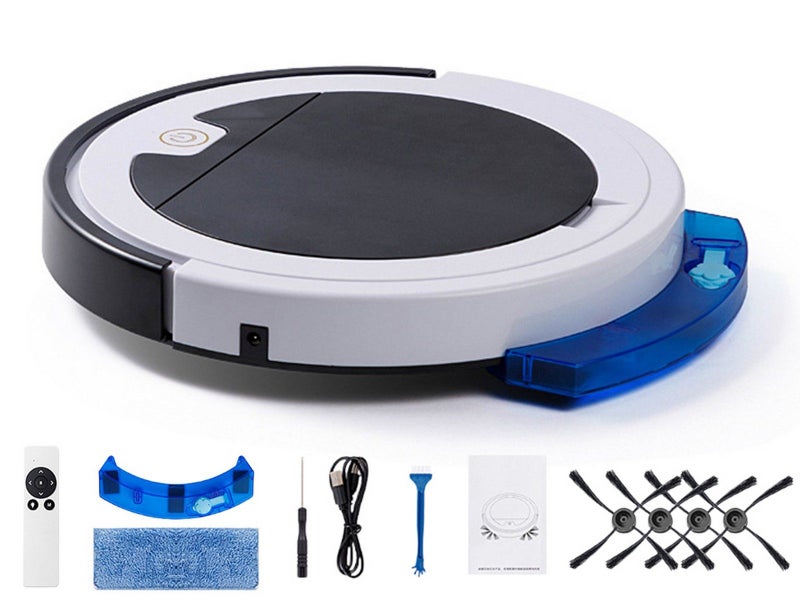 1500Pa Robot Vacuum And Mop Cleaner With Remote Control White Carousel 1