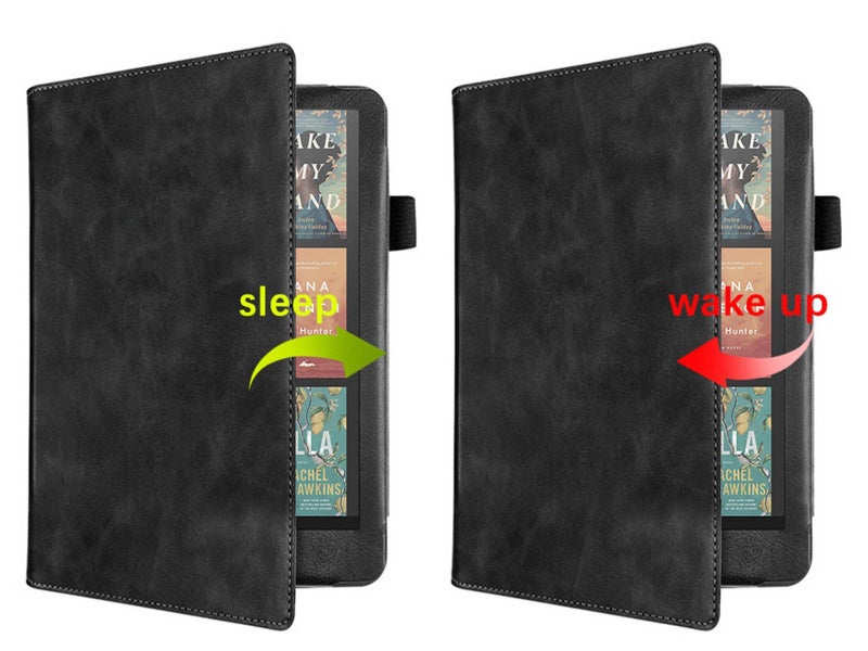 Case With Stand For Kindle Paperwhite 12th Gen PU Leather Cover Black Carousel 4