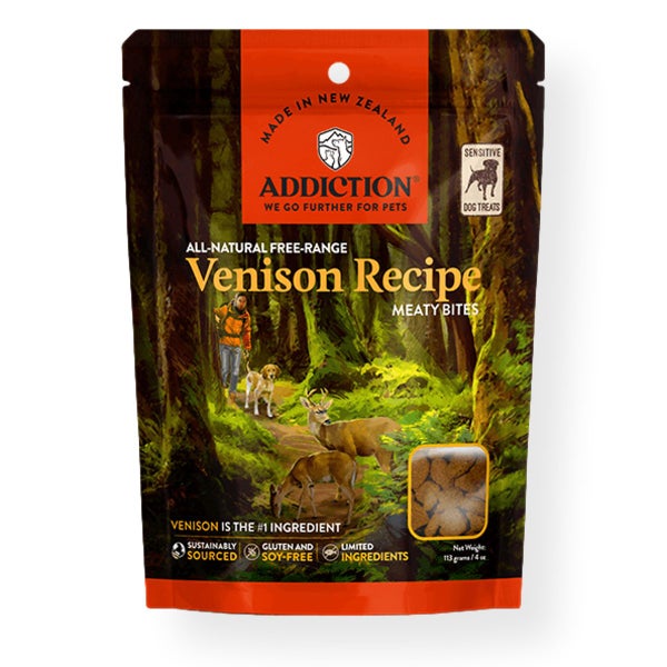 Addiction Venison Meaty Bites Dog Treats Carousel 1