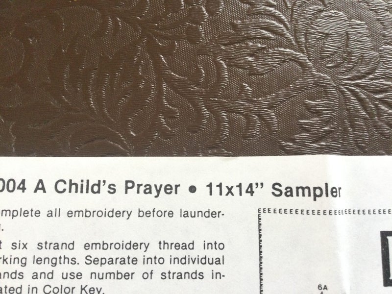 A Child's Prayer Stamped cross stitch Carousel 2