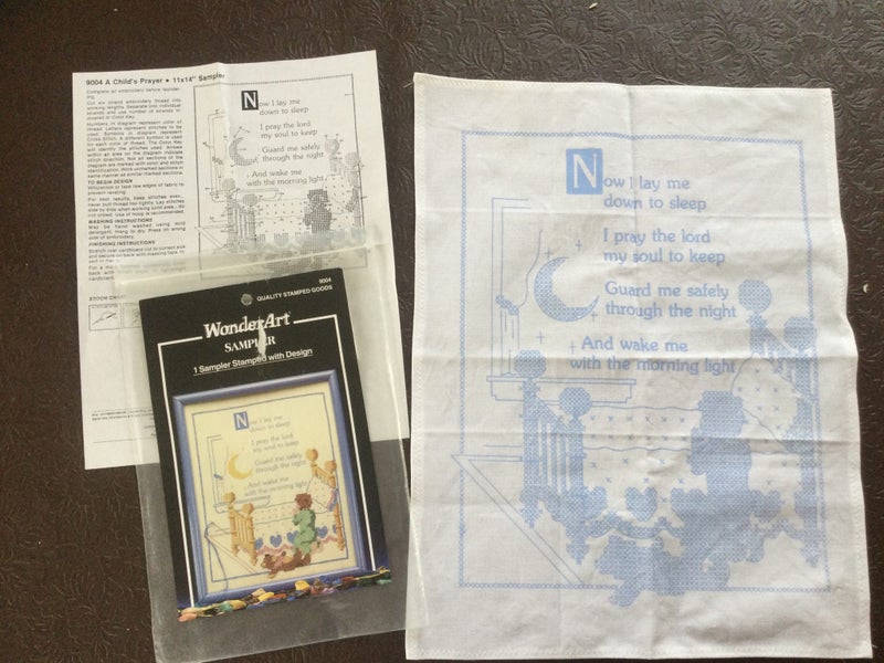 A Child's Prayer Stamped cross stitch Carousel 1