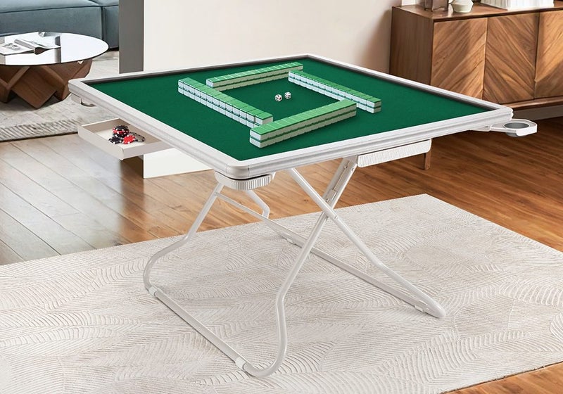 Mahjong Game Table Folding Card Board Gaming Desk Carousel 2