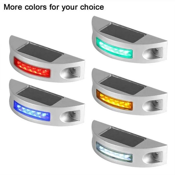 Semi Circle Solar LED Road Stud IP68 Waterproof 1200mAH Carousel 1