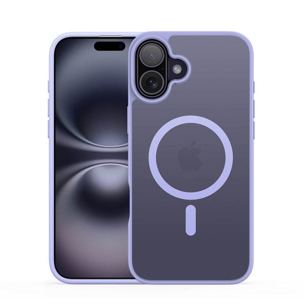 iPhone 16 Plus Magnetic Charging Back Cover Case - Light Purple | Yind Series... Carousel 1