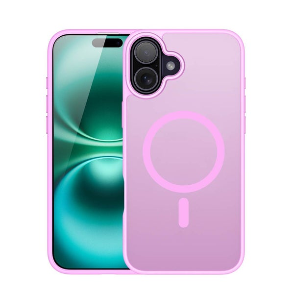 iPhone 16 Plus Magnetic Charging Back Cover Case - Rose Pink | Yind Series by... Carousel 1