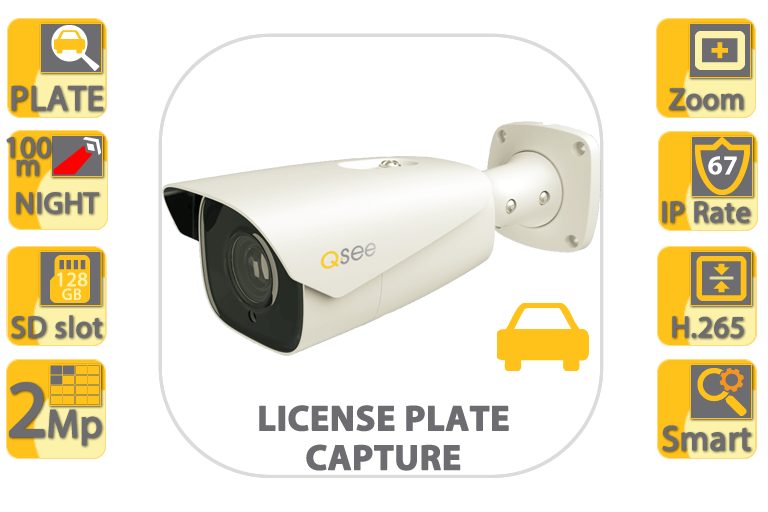 License Plate Recognition Camera IP LPR + ANPR POE ONVIF IR 1080P Waterproof Carousel 1